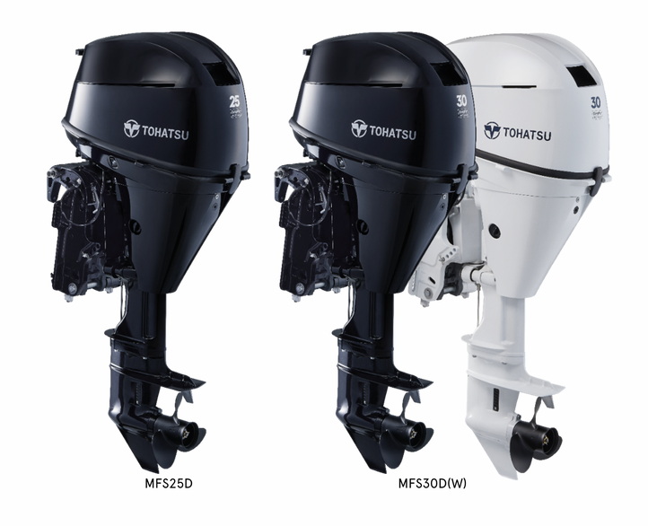 Новые 4-тактные лодочные моторы Tohatsu MFS25D и Tohatsu MFS 30D